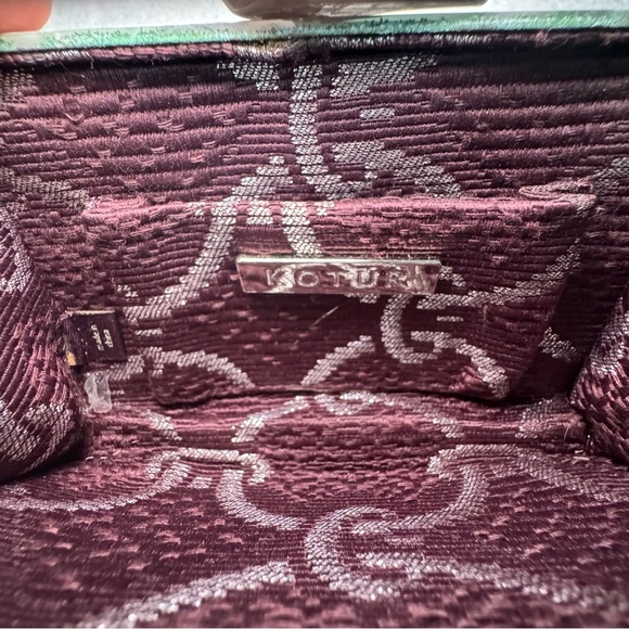 Vintage Kotur Peacock and Snakeskin Evening Clutch Crossbody Bag - Picture 7 of 11